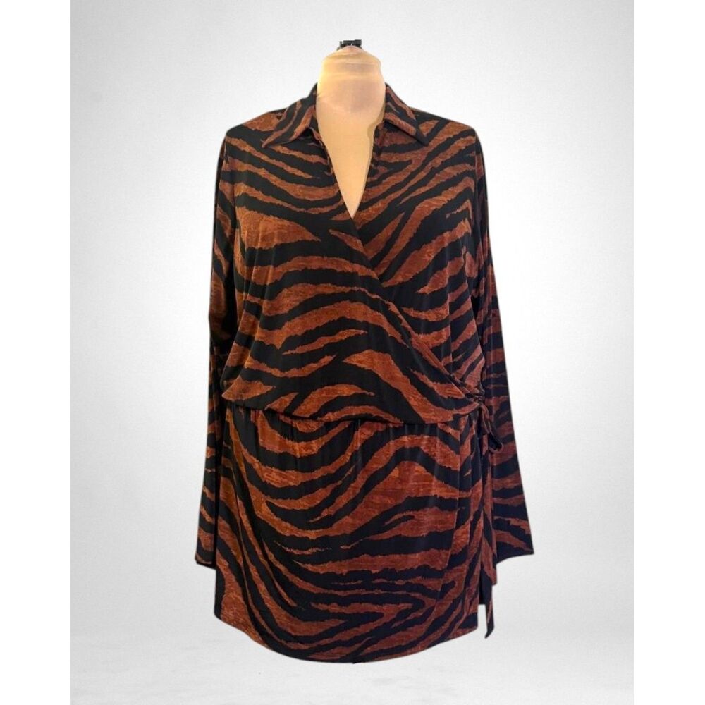 Dennis Basso Italia Knit Faux Wrap Tunic, NWOT! Size 3X